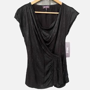 Hale Bob black dressy top